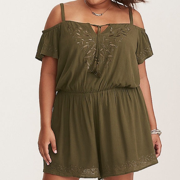 torrid Other - Olive Green Romper